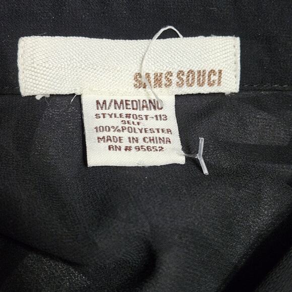 Black and White Chevron Pattern Blouse Size Medium - Picture 3 of 4